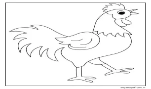 Yürüyen Tavuk Boyama Sayfası