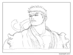 Yüz Ryu Boyama Sayfası