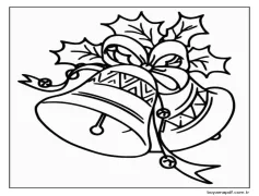 Zarif bir Noel çanı. Boyama Sayfası