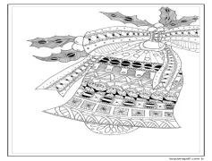 Zarif Noel çanı. Boyama Sayfası