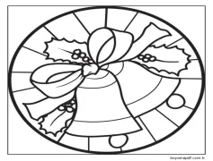 Zil çalmak ve şarkı söylemek bir Noel geleneğidir. Boyama Sayfası