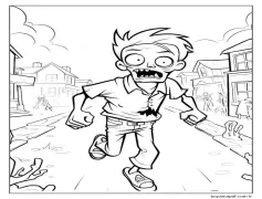 Zombi (4) Boyama Sayfası