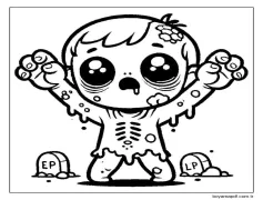 Zombi Ücretsiz Boyama Sayfası