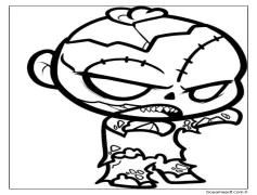 Zombi Yazdırılabilir Ücretsiz Boyama Sayfası