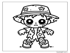 Zombi Yazdırma Boyama Sayfası