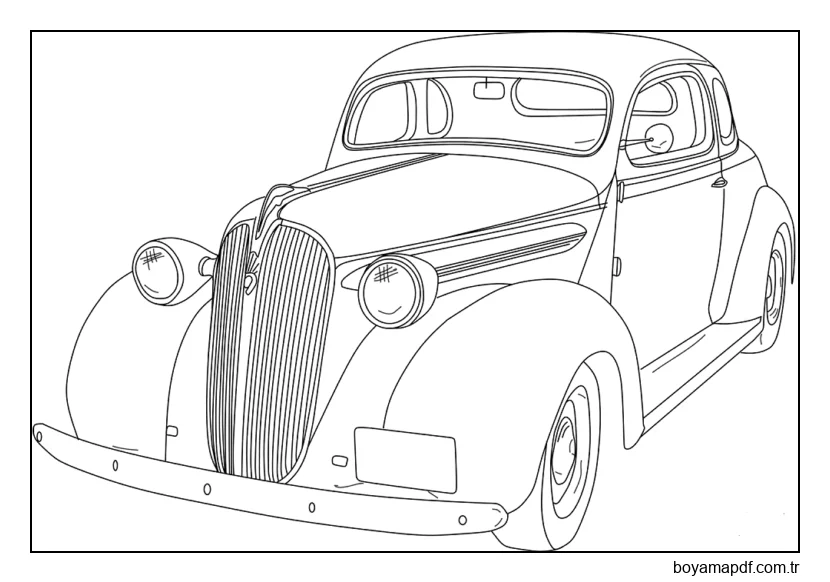 1930s Chevy Coupe Boyama Sayfası