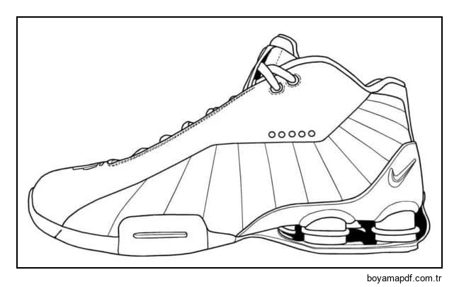 Amerikalı bir şirketten spor ayakkabı Boyama Sayfası