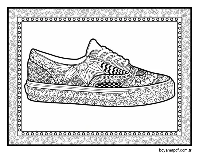 Ayakkabıların sergi kopyası Boyama Sayfası