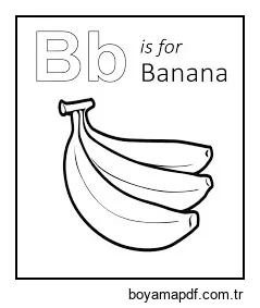 B é de Banana Boyama Sayfası