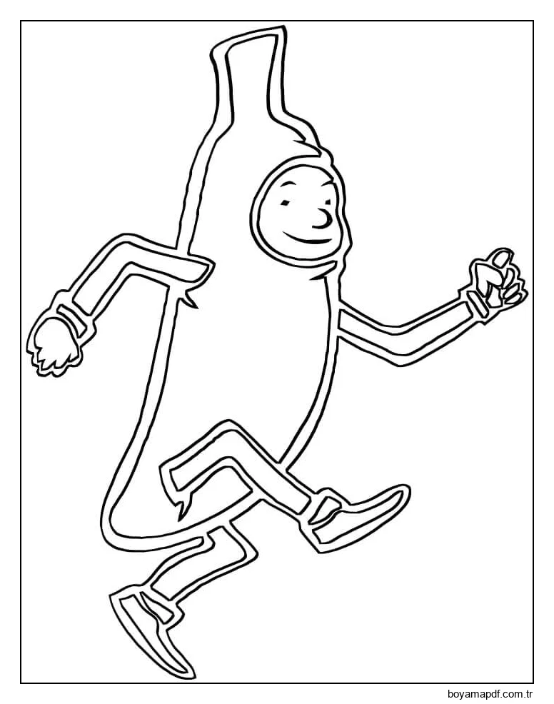 Banana Andando Boyama Sayfası