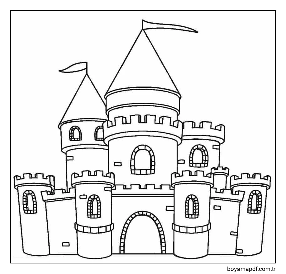 Basit Kale Boyama Sayfası