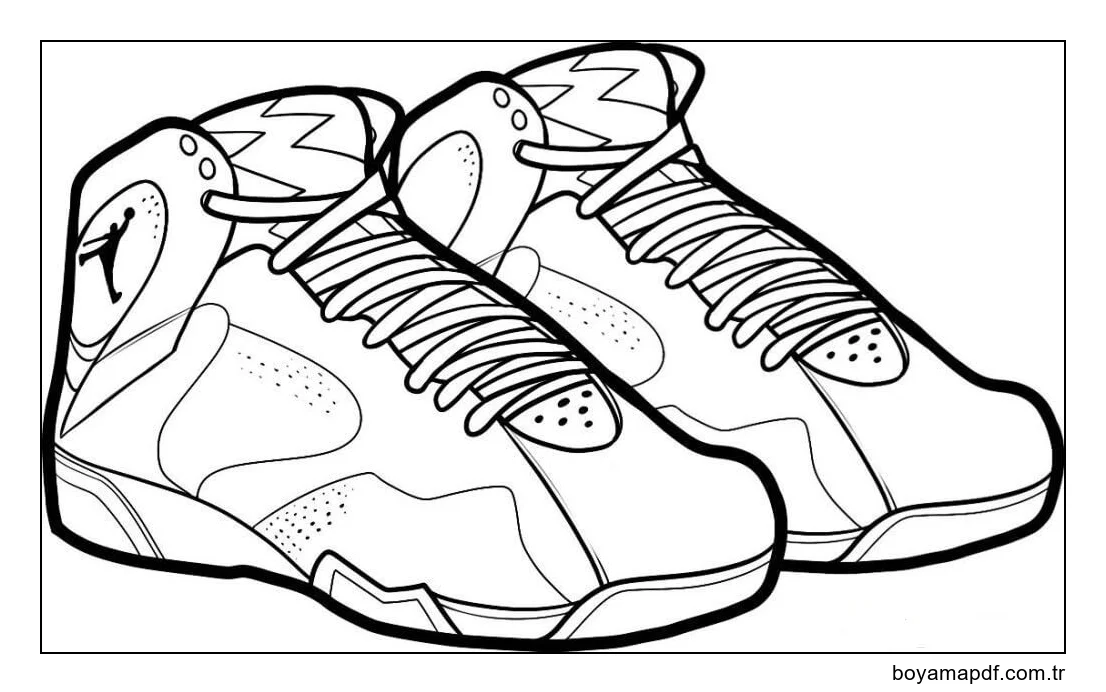 Basketbol Ayakkabıları Boyama Sayfası