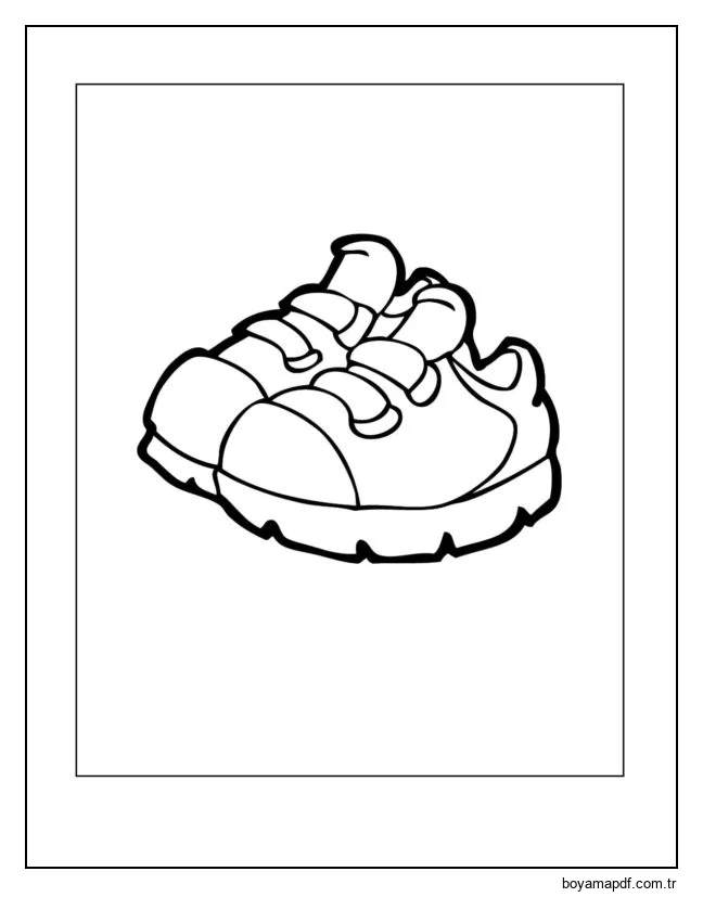 Bir çocuk için platform spor ayakkabı Boyama Sayfası