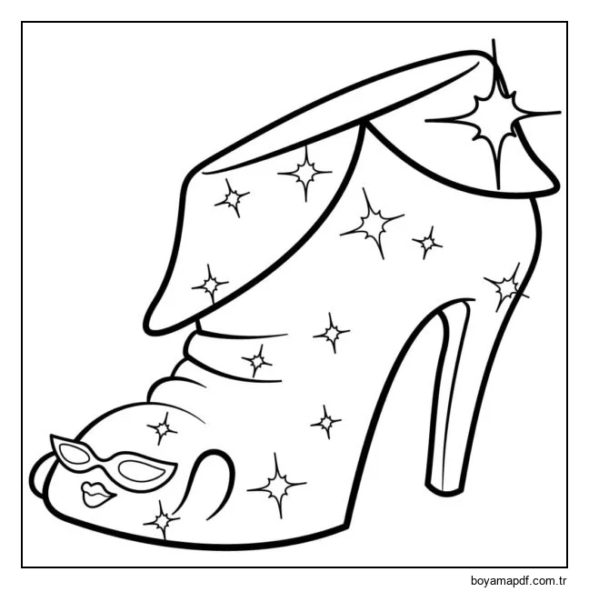 Bir kız için parlak çizmeler Boyama Sayfası