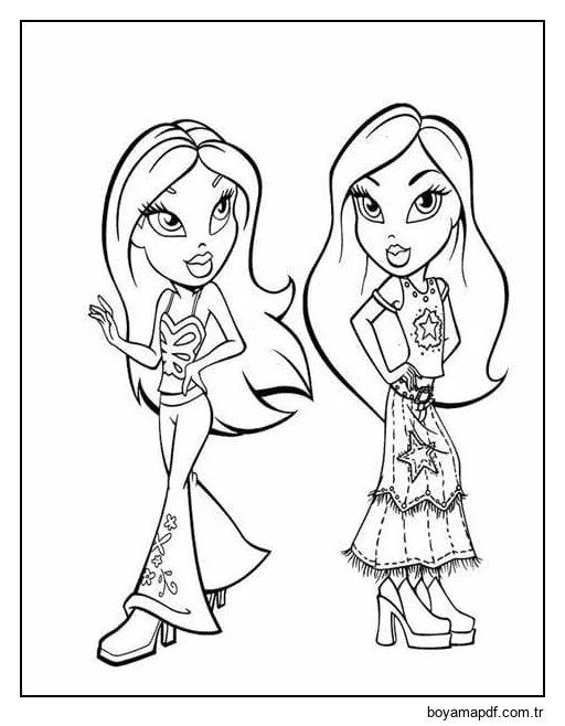 Bratz Görüntü HD Boyama Sayfası