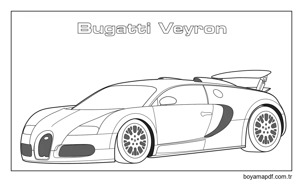 Bugatti Veyron Boyama Sayfası