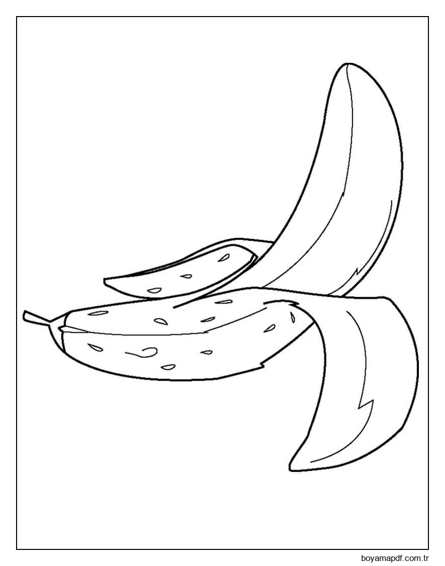 Büyük Muz Boyama Sayfası