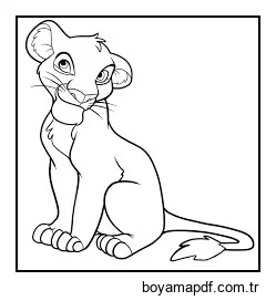 Büyük Simba Boyama Sayfası