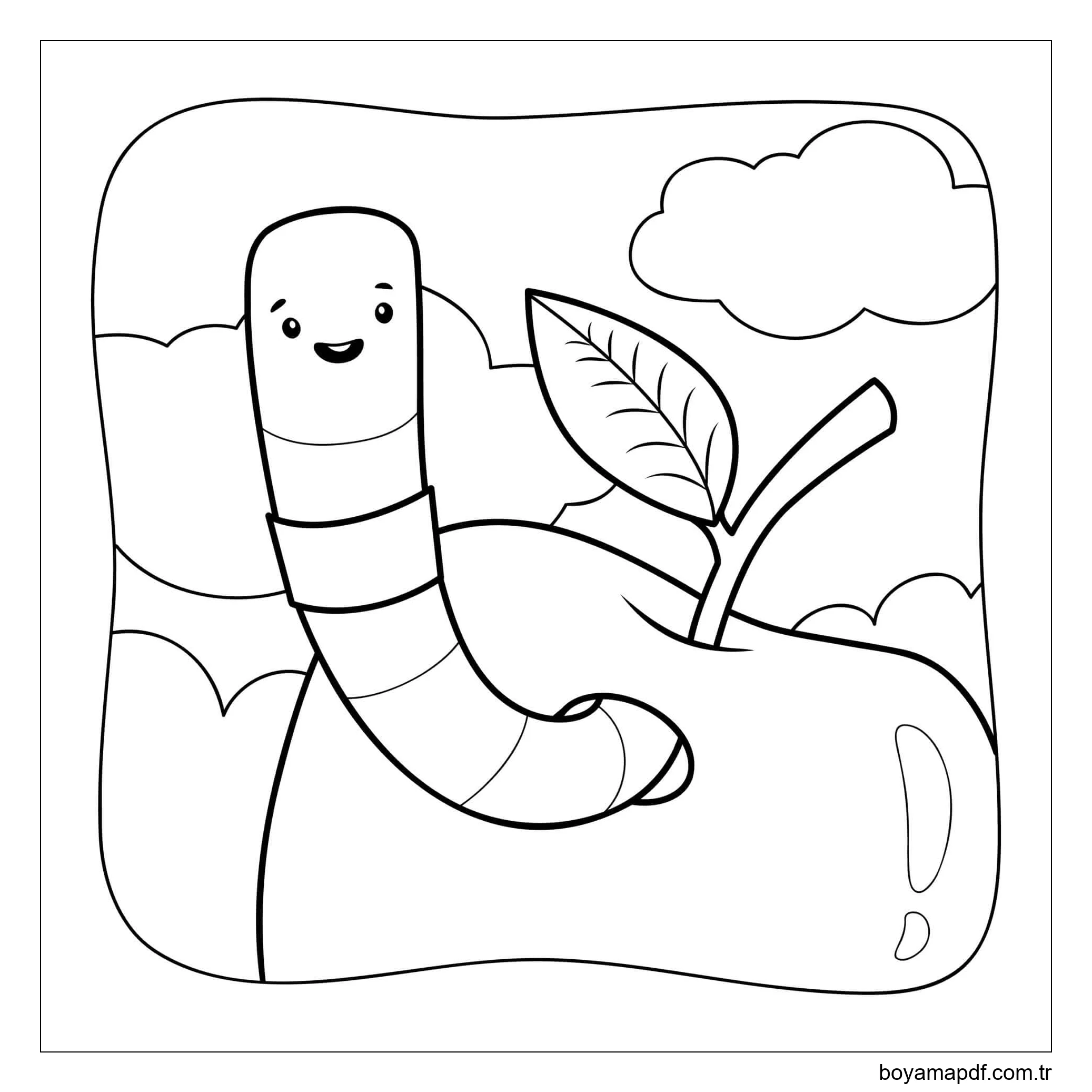 Büyük Solucan Boyama Sayfası