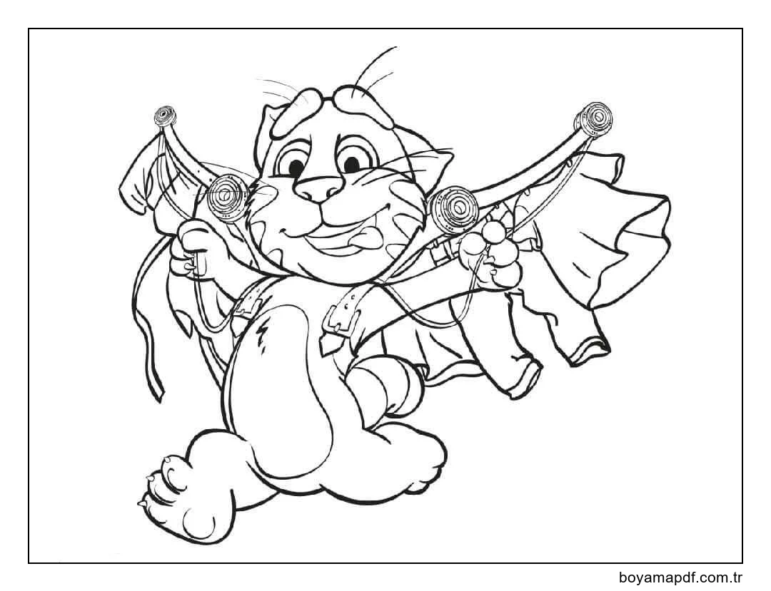 Çamaşır Ipiyle Konuşan Tom Boyama Sayfası