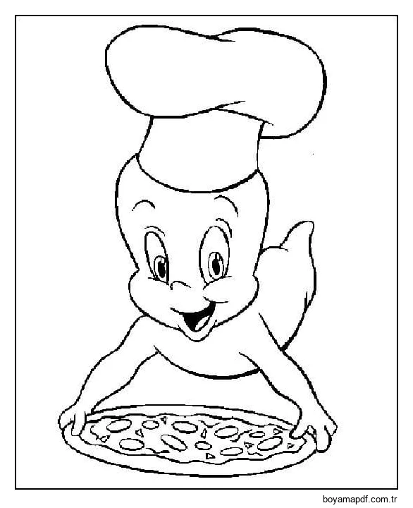 Casper çocuklar için basit Boyama Sayfası