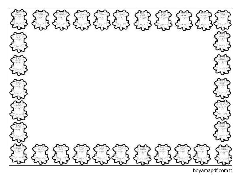 Çerçeve 4 Boyama Sayfası