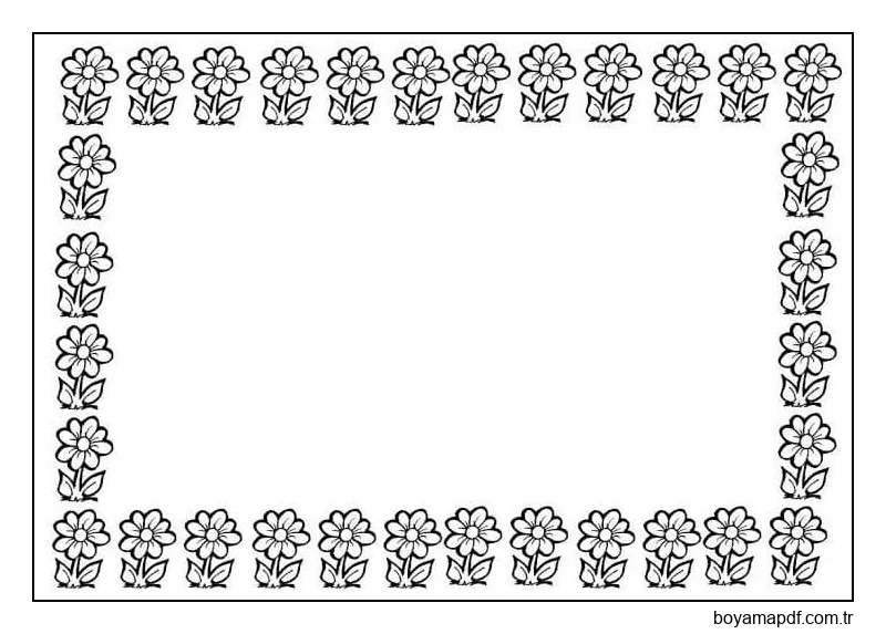 Çerçeve 5 Boyama Sayfası