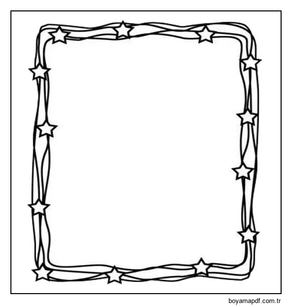 Çerçeve 8 Boyama Sayfası