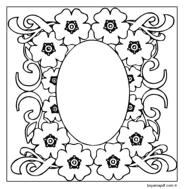 Çerçeve Çocuklar için Boyama Sayfası