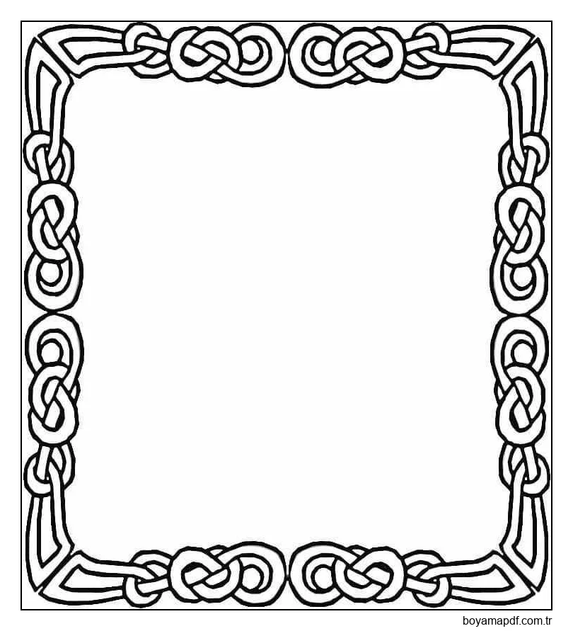 Çerçeve Çocuklar için ücretsiz Boyama Sayfası
