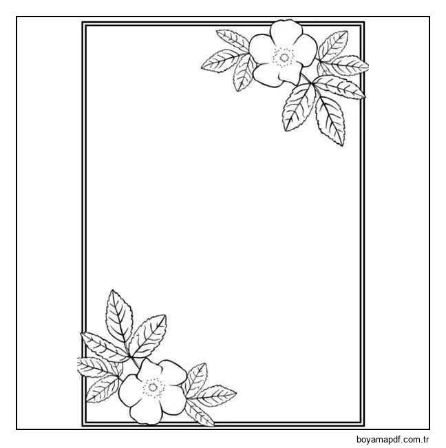 Çerçeve çocuklar için yazdırılabilir Boyama Sayfası