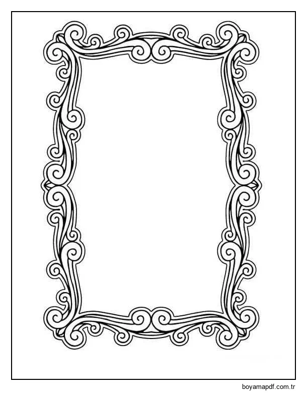 Çerçeve Güzel Boyama Sayfası
