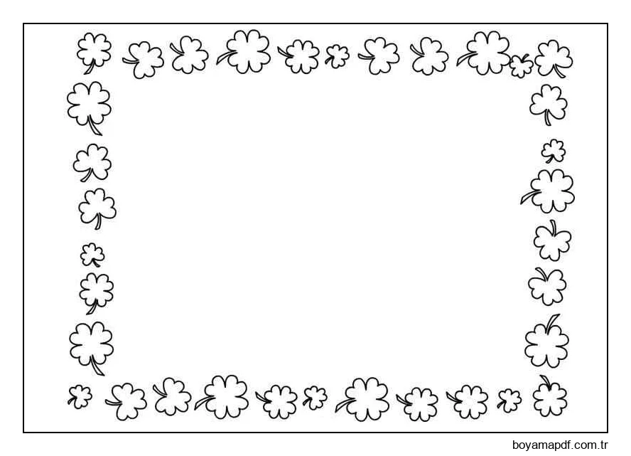 Çerçeve Kolay Boyama Sayfası