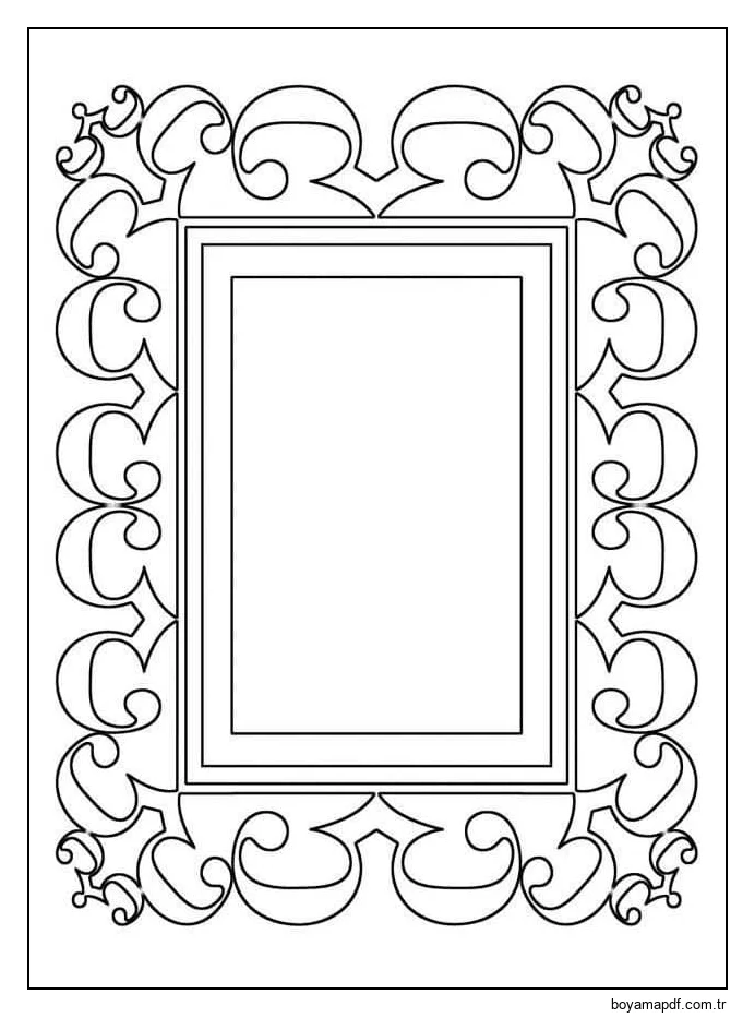 Çerçeve Temel Boyama Sayfası