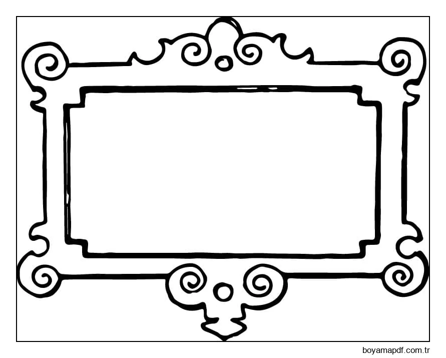Çerçeve Ücretsiz yazdırılabilir Boyama Sayfası