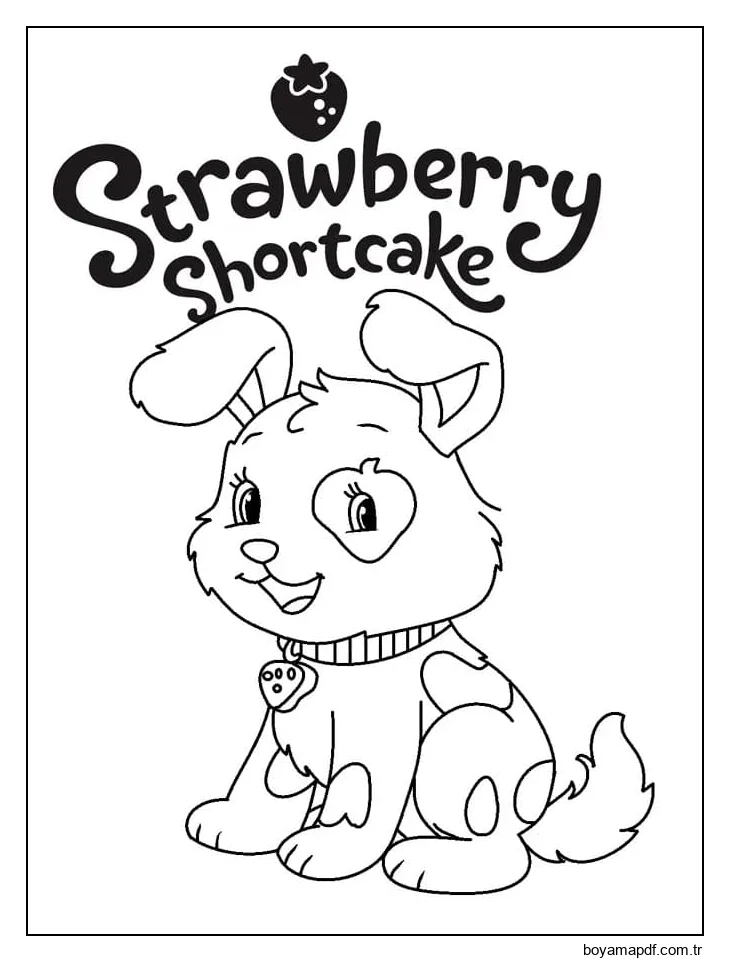 Çilekli Pasta'dan Pupcake Boyama Sayfası