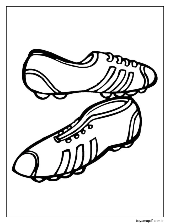 Çimlerde oynamak için krampon Boyama Sayfası