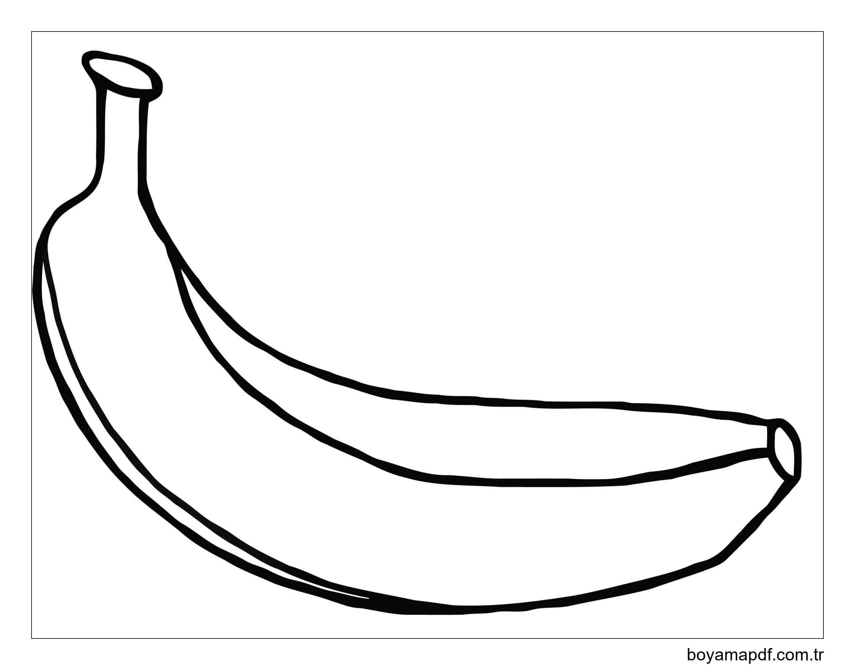 Çizim Muz Boyama Sayfası