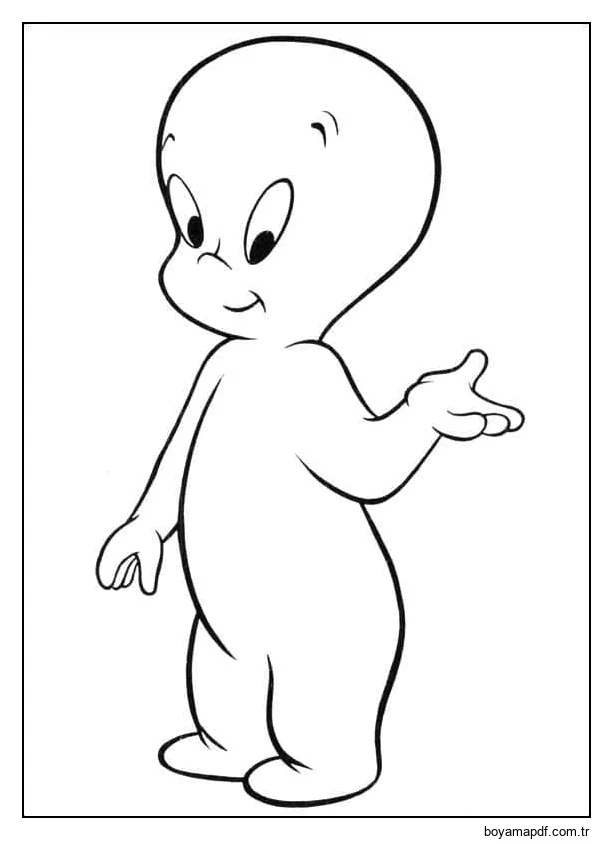 Çizmek Casper çocuklar için temel Boyama Sayfası