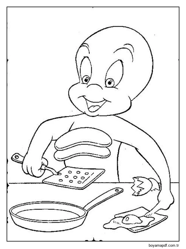 Çizmek Casper Yazdırılabilir temel Boyama Sayfası