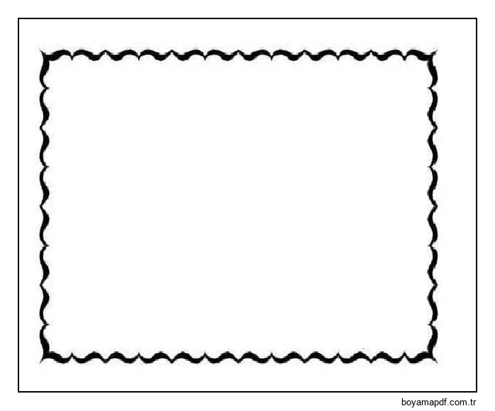 Çizmek Çerçeve Basit Boyama Sayfası
