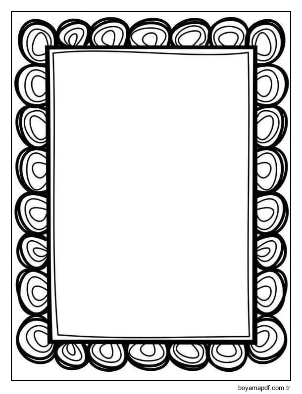 Çizmek Çerçeve Boyama Sayfası