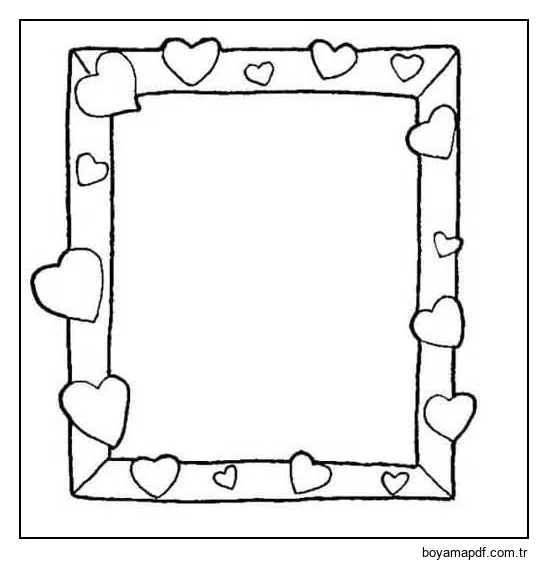 Çizmek Çerçeve Çocuklar için Boyama Sayfası