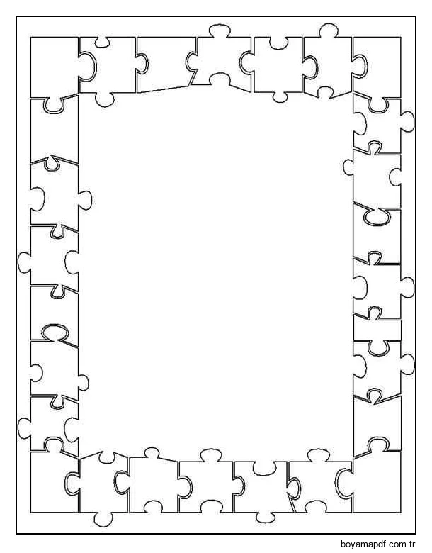 Çizmek Çerçeve Güzel Boyama Sayfası