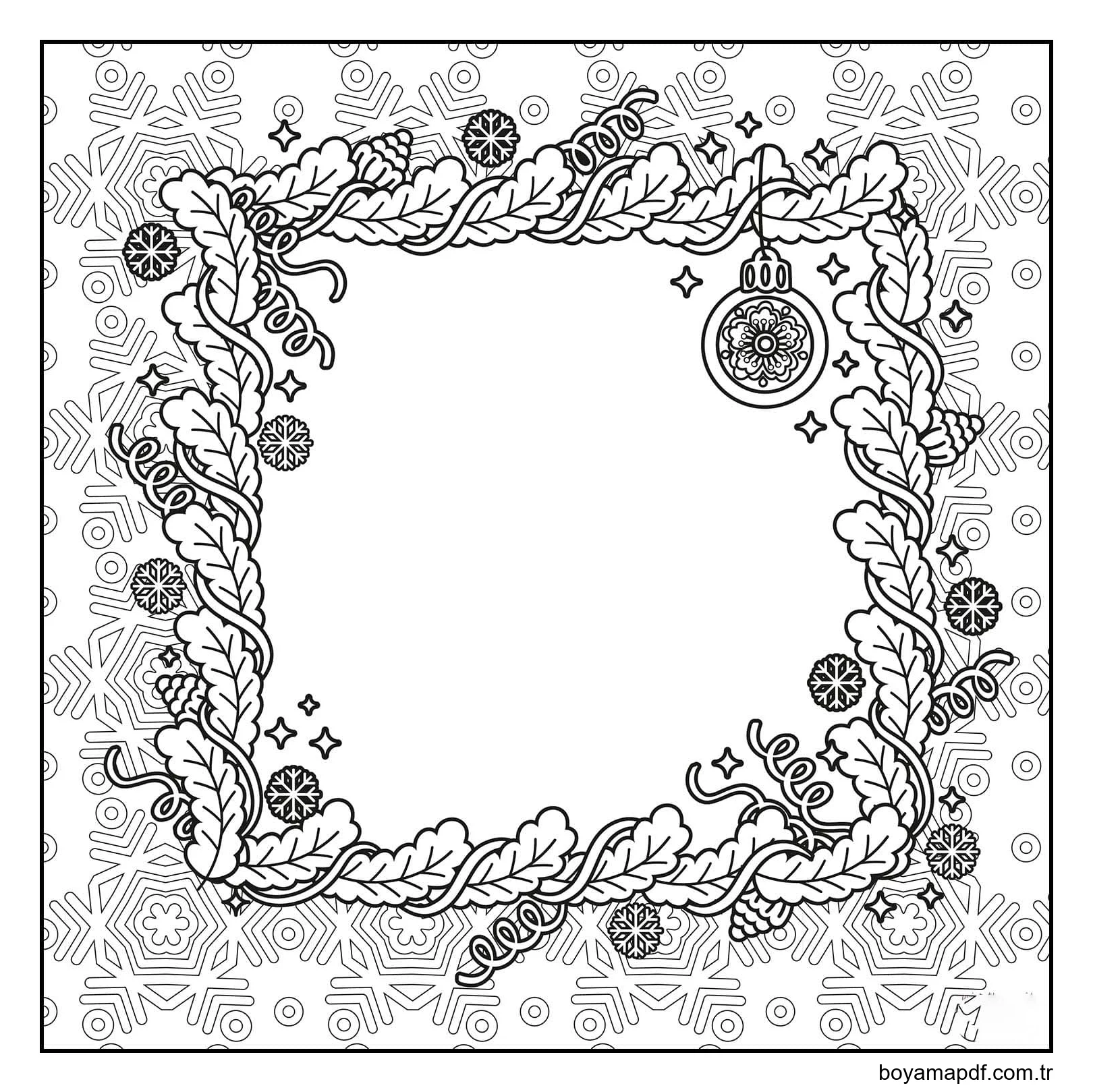 Çizmek Çerçeve karmaşık Boyama Sayfası