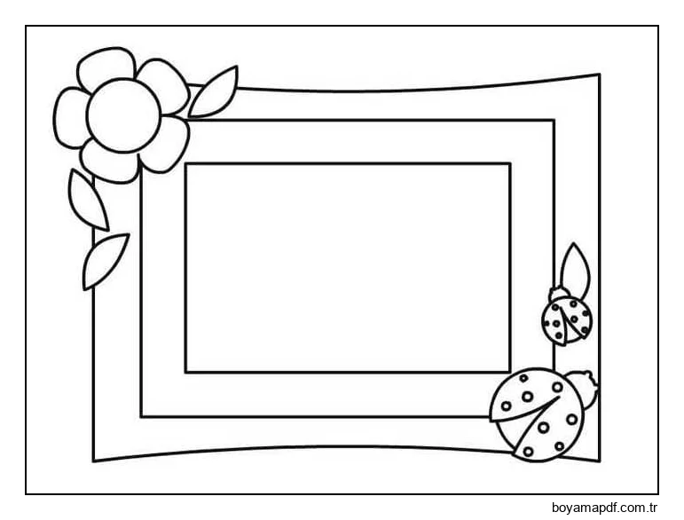 Çizmek Çerçeve kolay Boyama Sayfası