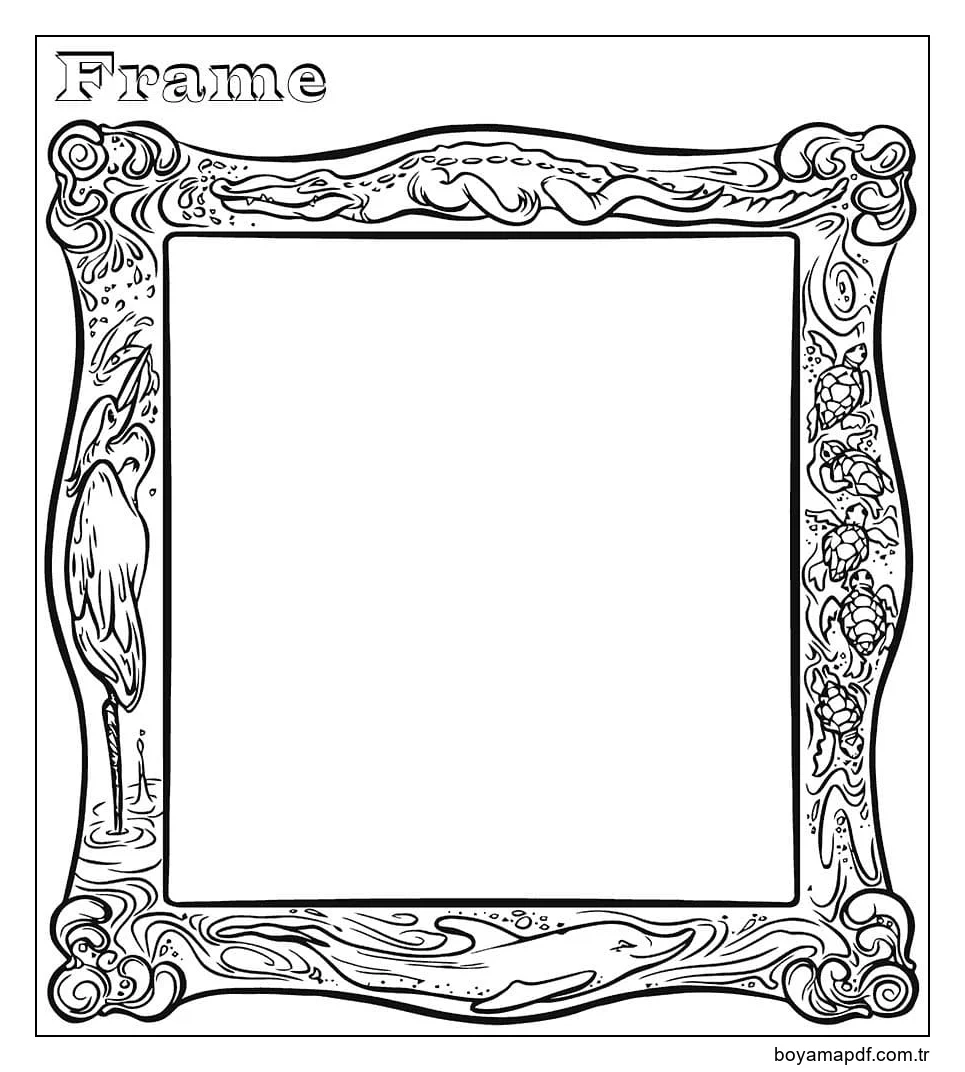 Çizmek Çerçeve temel Boyama Sayfası