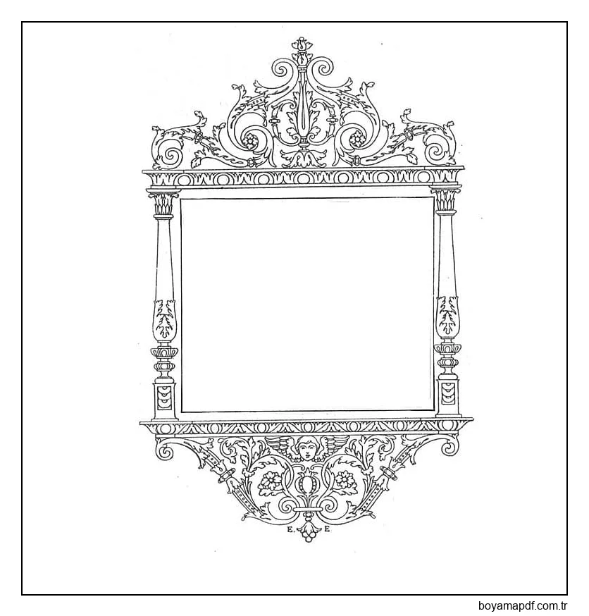 Çizmek Çerçeve Ücretsiz Boyama Sayfası