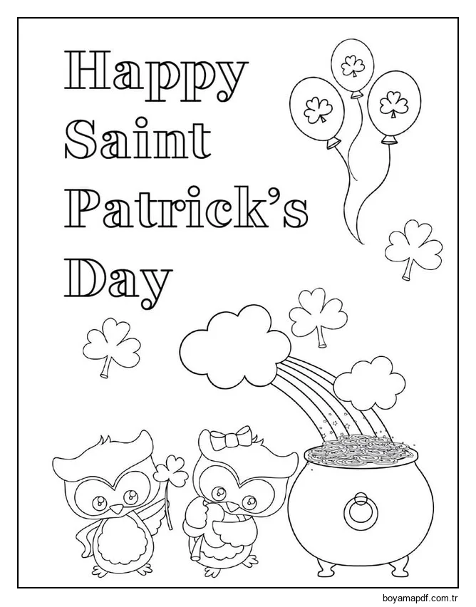 Çizmek İrlanda çocuklar için kolay Boyama Sayfası