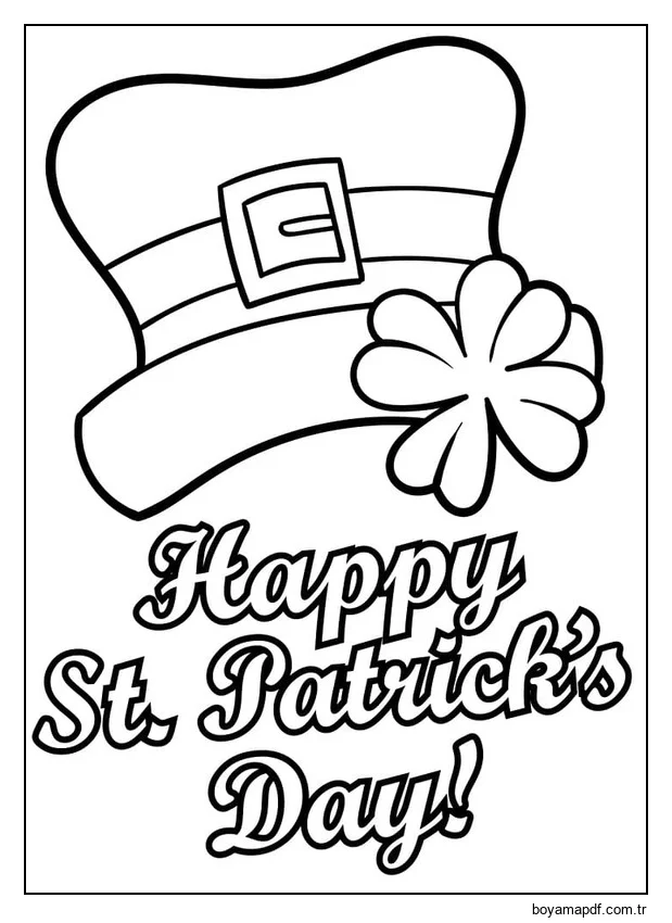 Çizmek İrlanda çocuklar için yazdırılabilir Boyama Sayfası